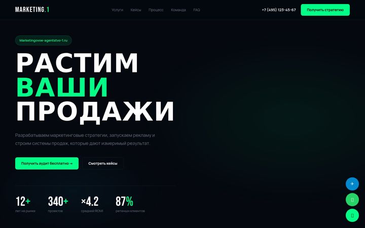 Screenshot of marketingovoe-agentstvo-1.ru