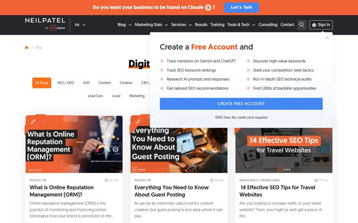 Екранна снимка на marketingpilgrim.com