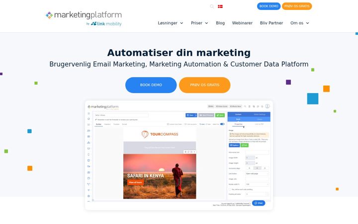 Screenshot of marketingplatform.dk
