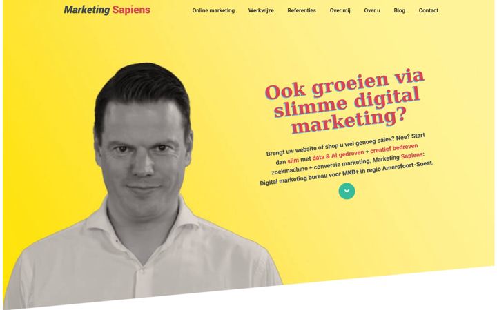Screenshot stránky marketingsapiens.nl