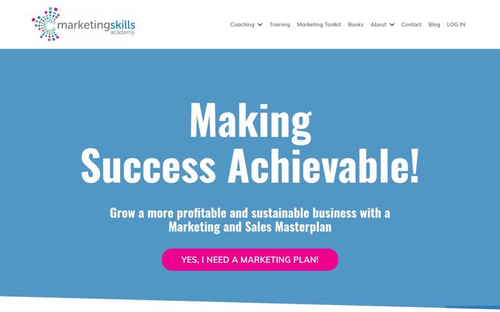Screenshot of marketingskillsacademy.co.uk