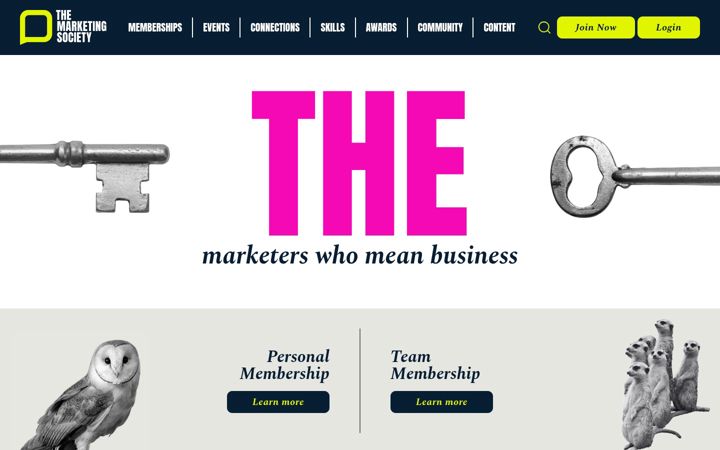 Screenshot of marketingsociety.com