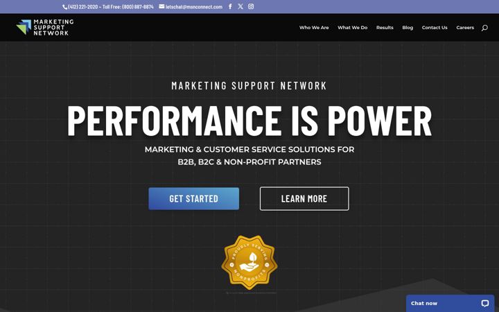 Screenshot of marketingsupportnetwork.com