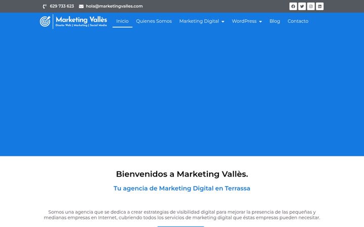 Screenshot of marketingvalles.com