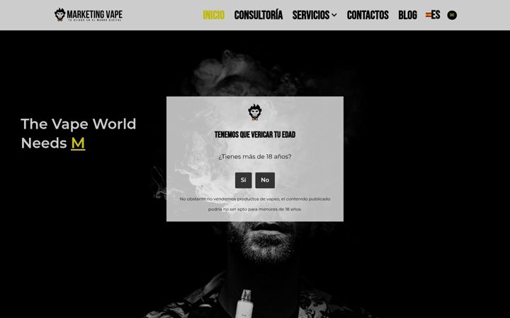 Screenshot of marketingvape.es