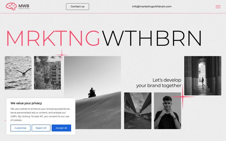 Screenshot of marketingwithbrain.com