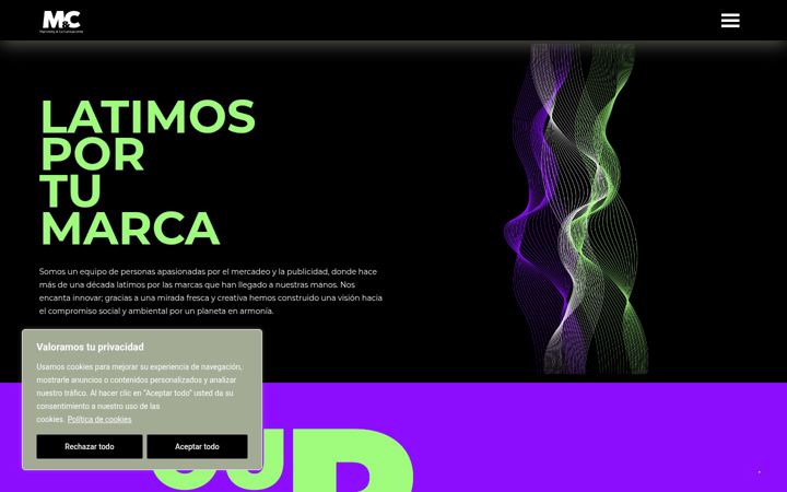 Screenshot of marketingycomunicaciones.com
