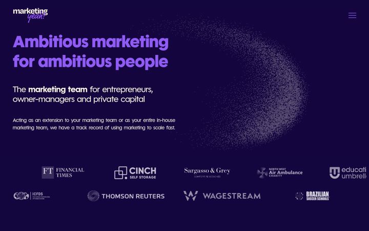 Screenshot of marketingyeah.com