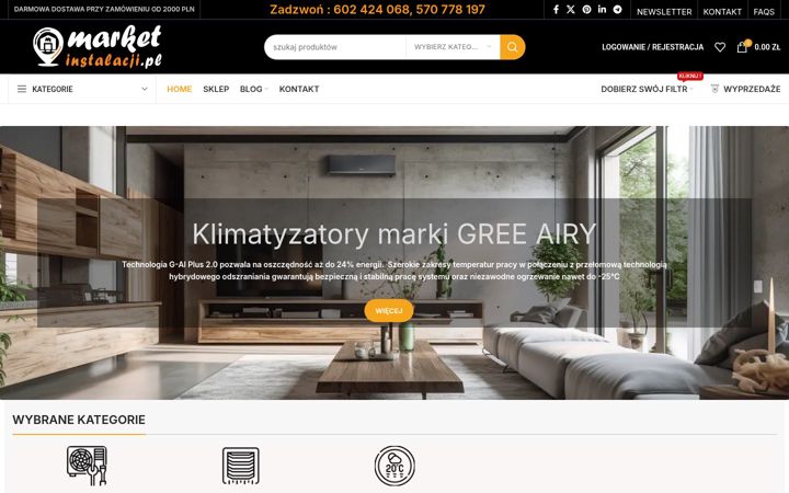 Screenshot stránky marketinstalacji.pl