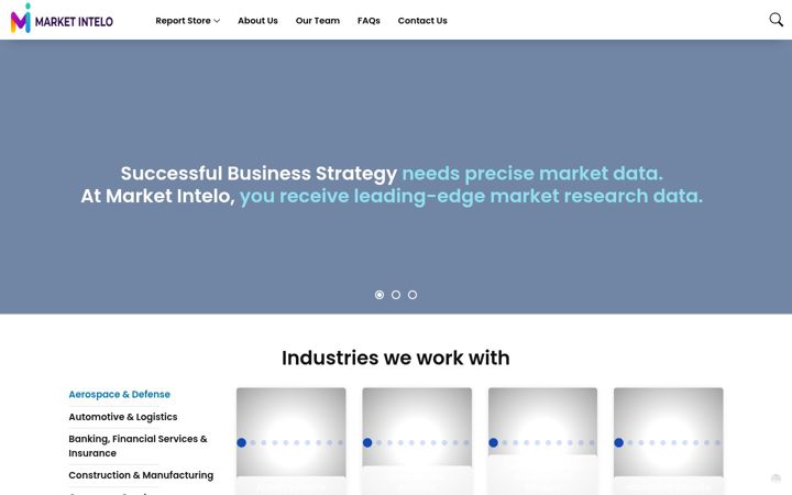 Screenshot of marketintelo.com