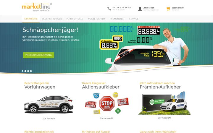 Screenshot of marketline.de