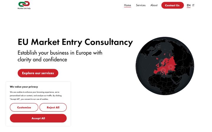 Screenshot of marketlinkitaly.com
