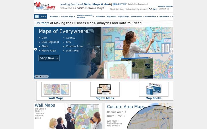 Screenshot of marketmaps.com