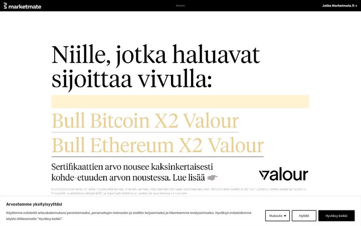 Screenshot of marketmate.fi