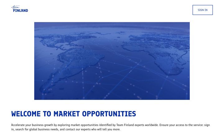 Screenshot of marketopportunities.fi