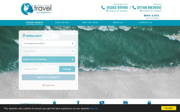 Screenshot of marketplacetravel.co.uk