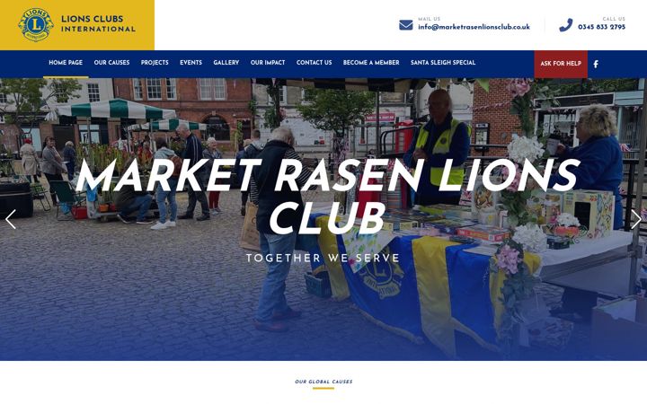 Screenshot of marketrasenlionsclub.co.uk