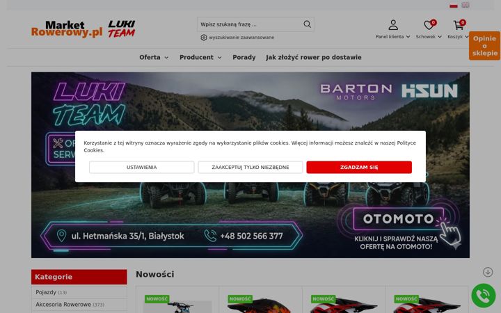 Screenshot of marketrowerowy.pl
