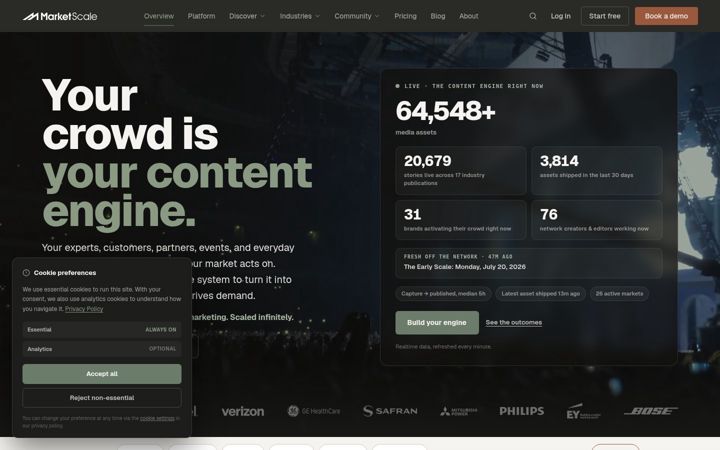 Screenshot of marketscale.com