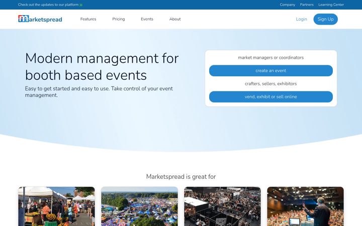 Screenshot of marketspread.com