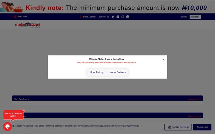 Screenshot of marketsquareng.com
