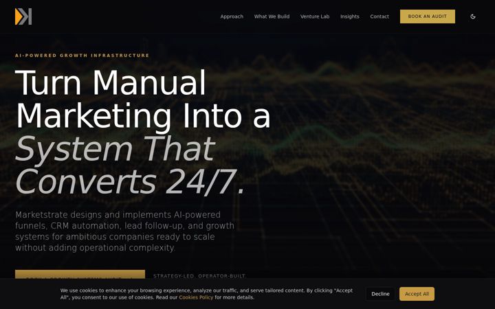 Screenshot of marketstrate.com