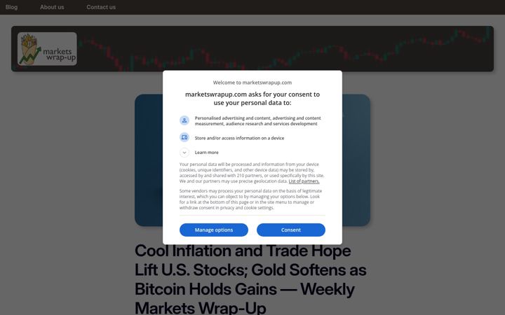Screenshot of marketswrapup.com