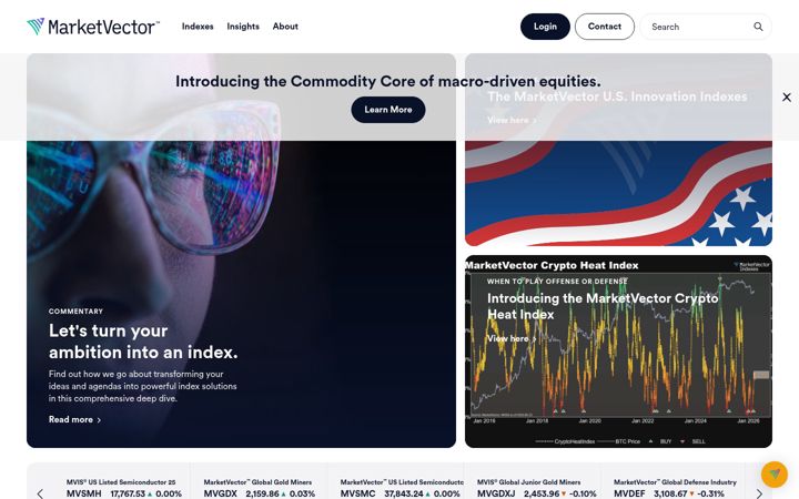 Screenshot of marketvector.com