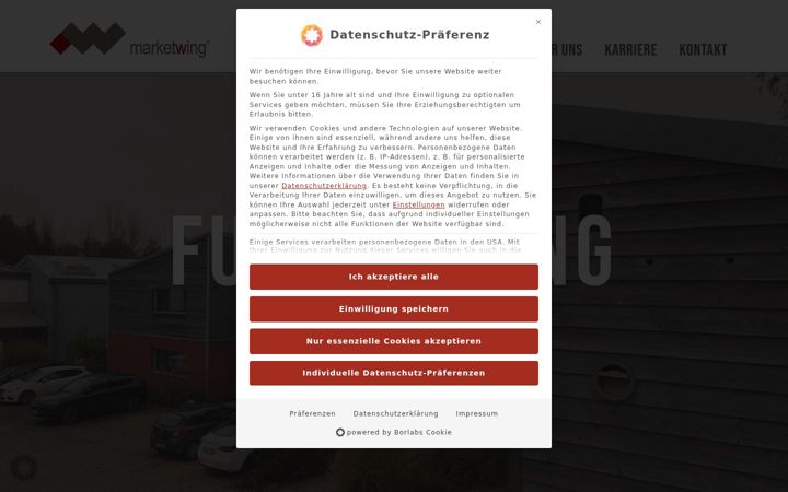 Screenshot of marketwing.de