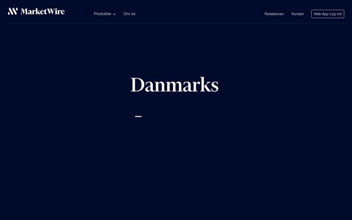 Screenshot of marketwire.dk