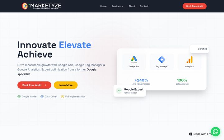 Screenshot of marketyze.eu