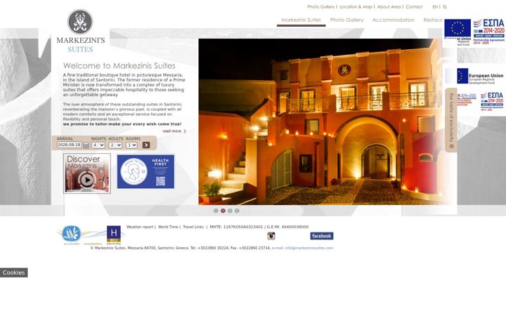 Screenshot of markezinissuites.com