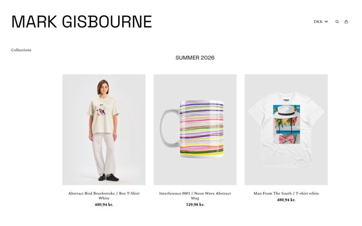 Screenshot of markgisbournestudio.com