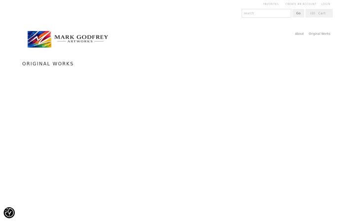 Screenshot of markgodfreyartworks.com