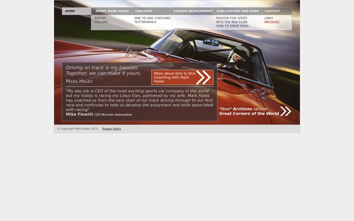 Screenshot of markhales.com