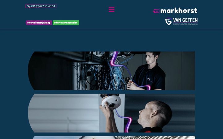 Screenshot of markhorstbv.nl