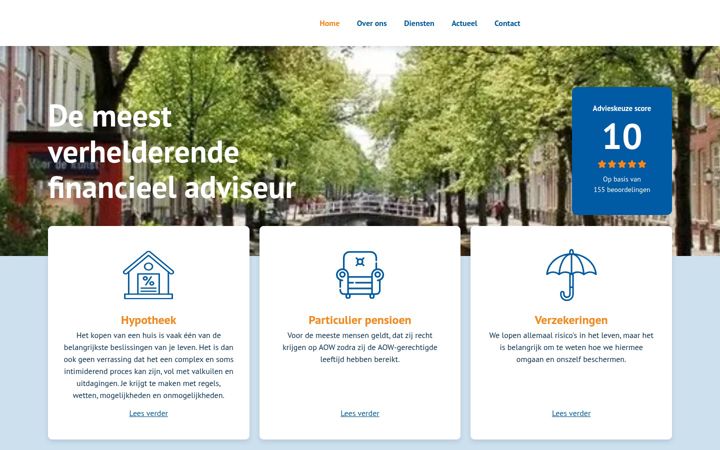 Screenshot of markhypotheken.nl
