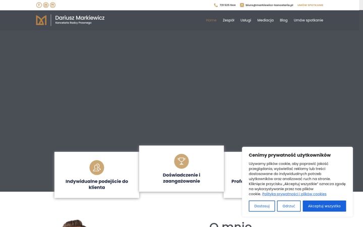 Screenshot of markiewicz-kancelaria.pl