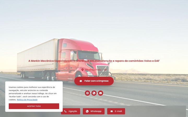Screenshot of markinmecanica.com.br