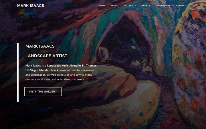 Screenshot of markisaacslandscapes.com