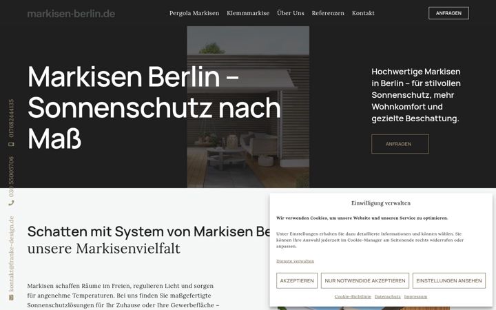 Screenshot of markisen-berlin.de
