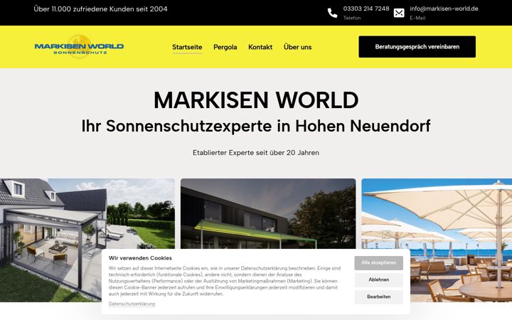 Screenshot of markisen-world.de