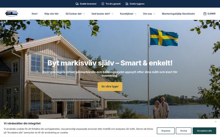 Screenshot of markistyger.nu