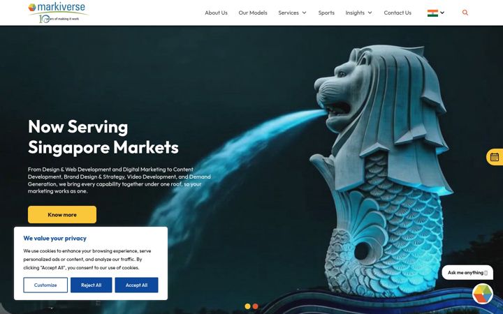 Screenshot of markiverse.com