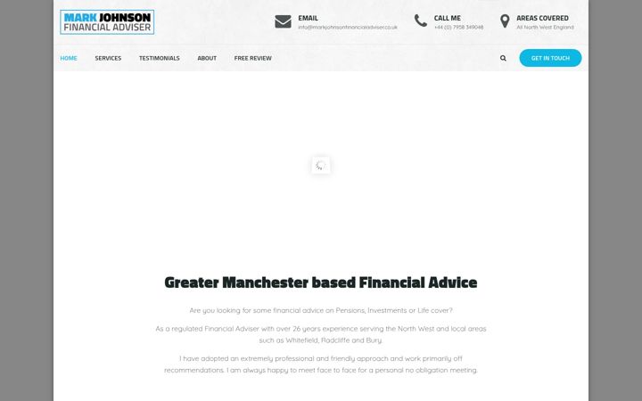 Screenshot of markjohnsonfinancialadviser.co.uk