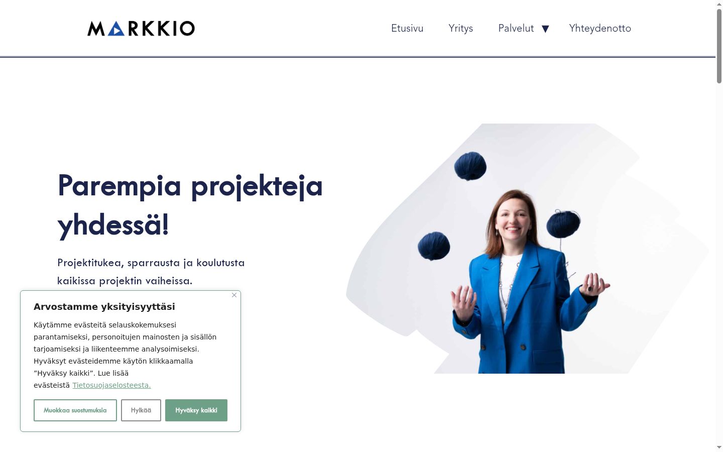 Snímek obrazovky baneru souhlasu zobrazeného před jakoukoli interakcí