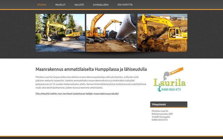 Screenshot of markkulaurila.fi