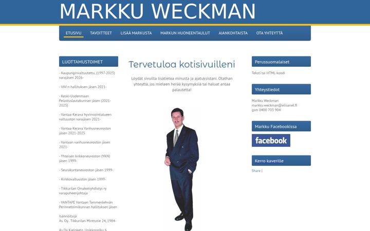 Screenshot of markkuweckman.net