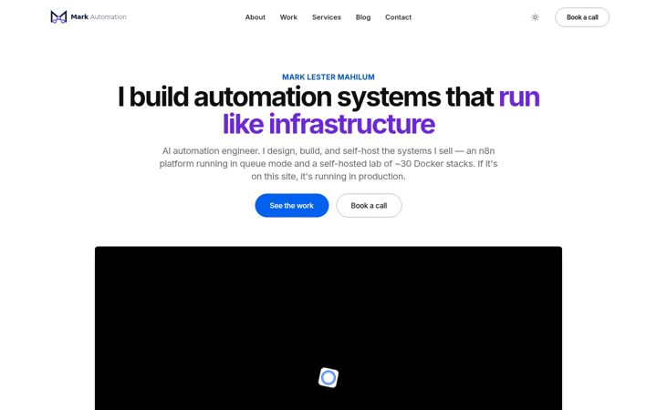 Screenshot of marklestermahilum.com