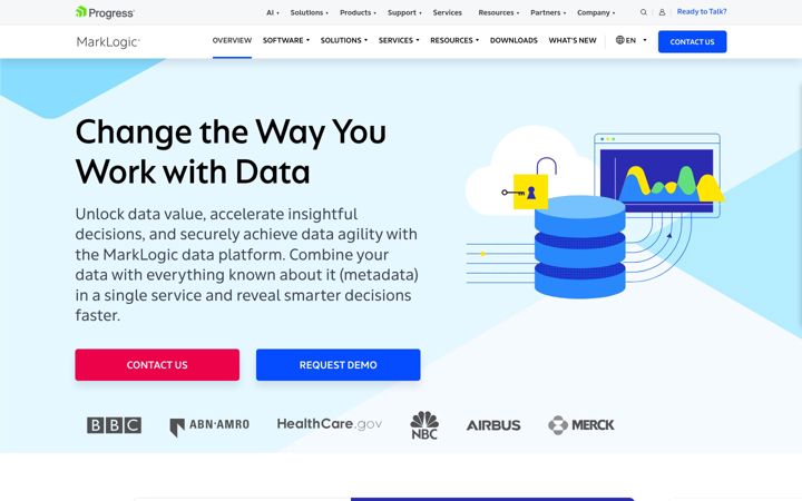Screenshot of marklogic.com